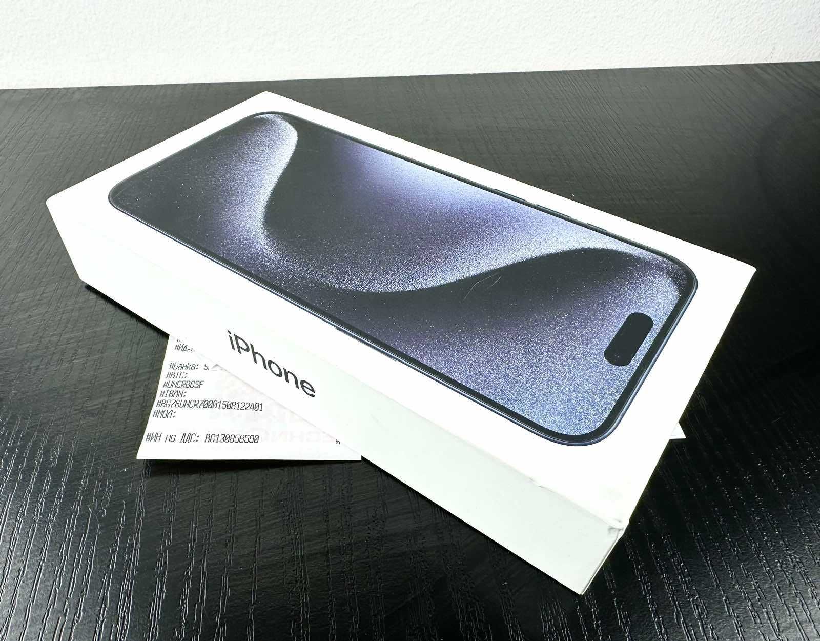 +ЧИСТО НОВ+ Apple iPhone 15 Pro Max 512GB Titanium Blue 2г. Гаранция!