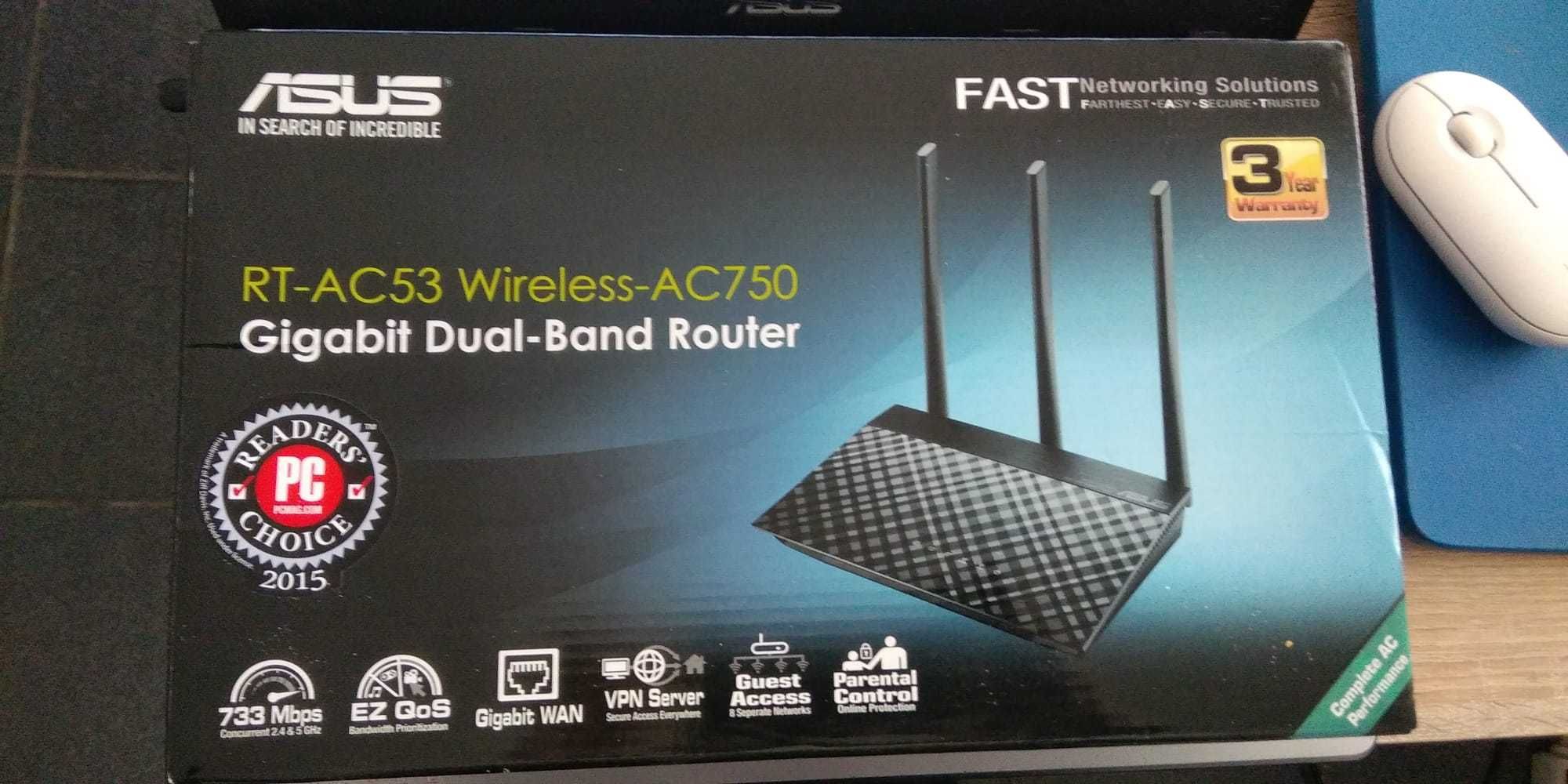 router ASUS RT-AC53, Dual Band AC 750 Gigabit