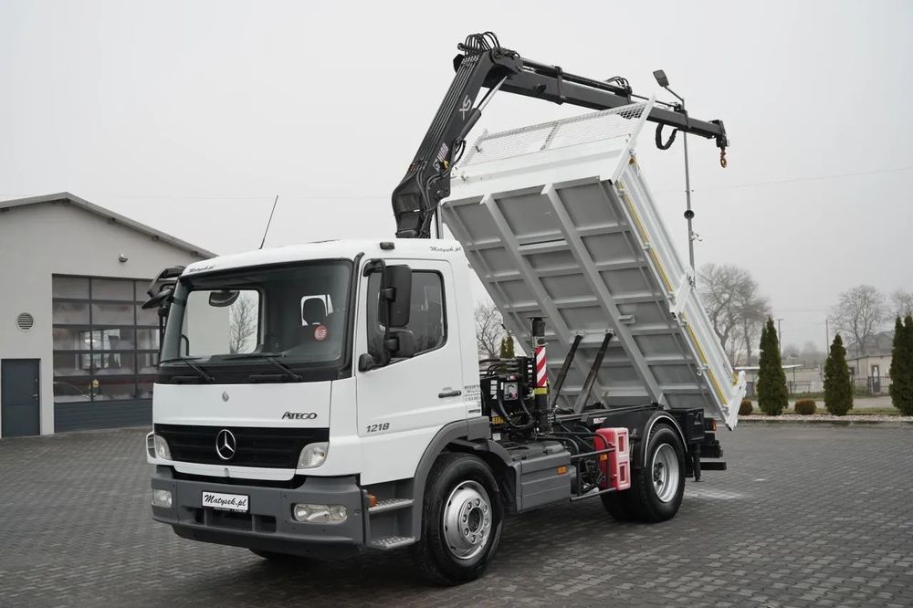 Mercedes-Benz ATEGO 1218 / 4x2 / BASCULATOR + HDS HIAB 0088 BS-3 / PILOT / MANUAL