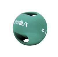 Медицинска Топка с Хват Amila Dual Ball 5 кг, Фитнес Топки с Дръжки