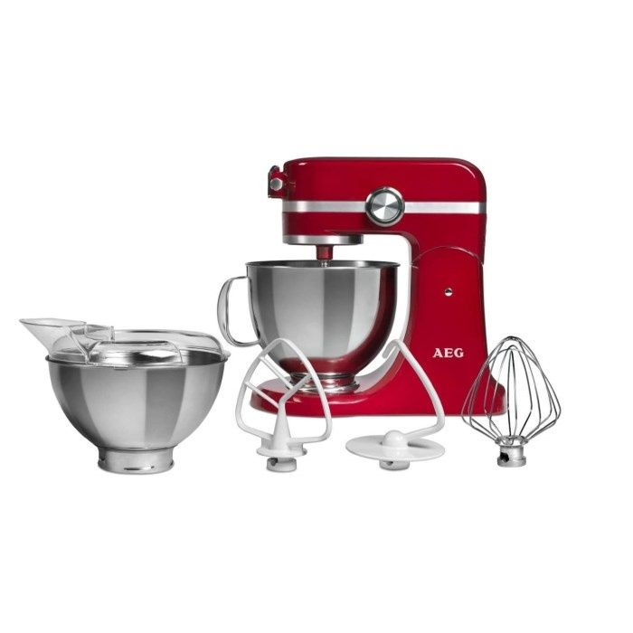 Планетарен миксер тестобъркачка AEG KM4000 с 2 купи 1000W kitchenaid