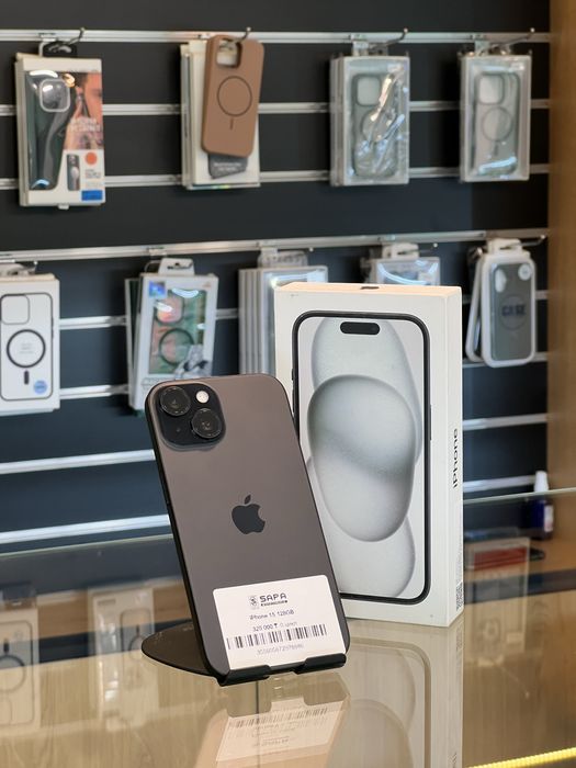 Iphone 15 black 128GB цикл-0 sapa