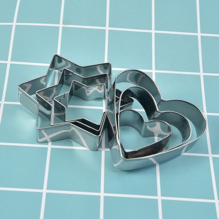 Комплект от 12 части алуминиеви форми за бисквити