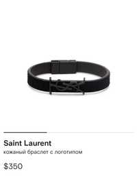 saint Laurent итальянский браслет из телячьей кожи