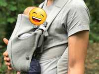 Marsupiu ham anatomic - Babybjorn gri