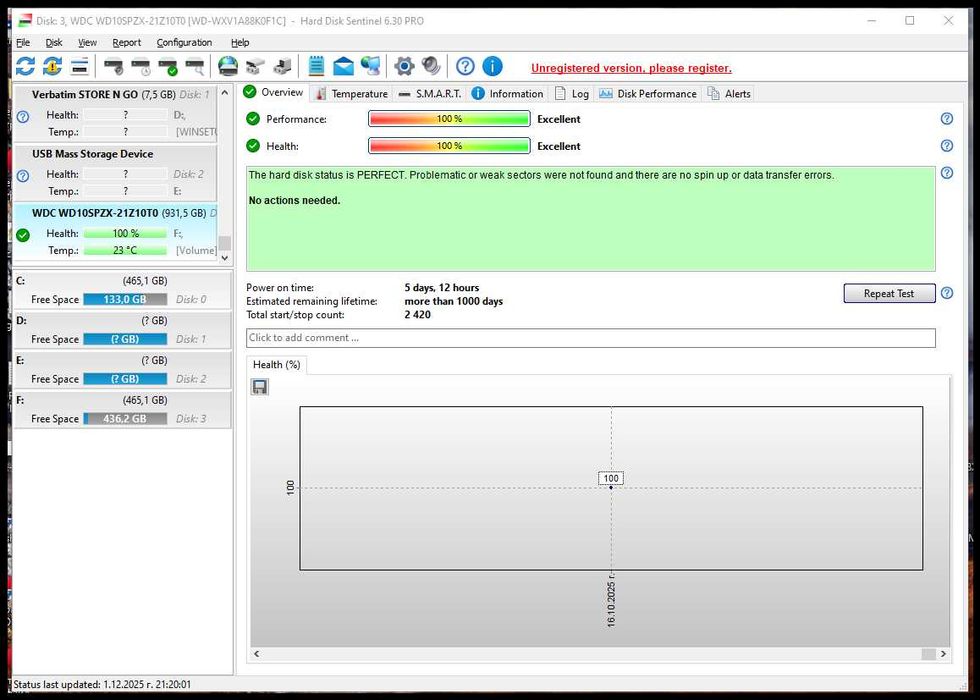 Хард диск за лаптоп WD Blue 2.5 1000GB 5400rpm SATA3,128MB