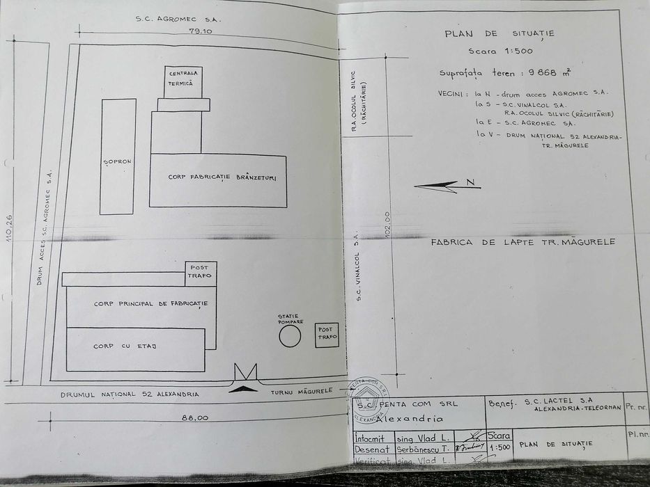 spații de producție – fostă fabrică de lapte și teren
