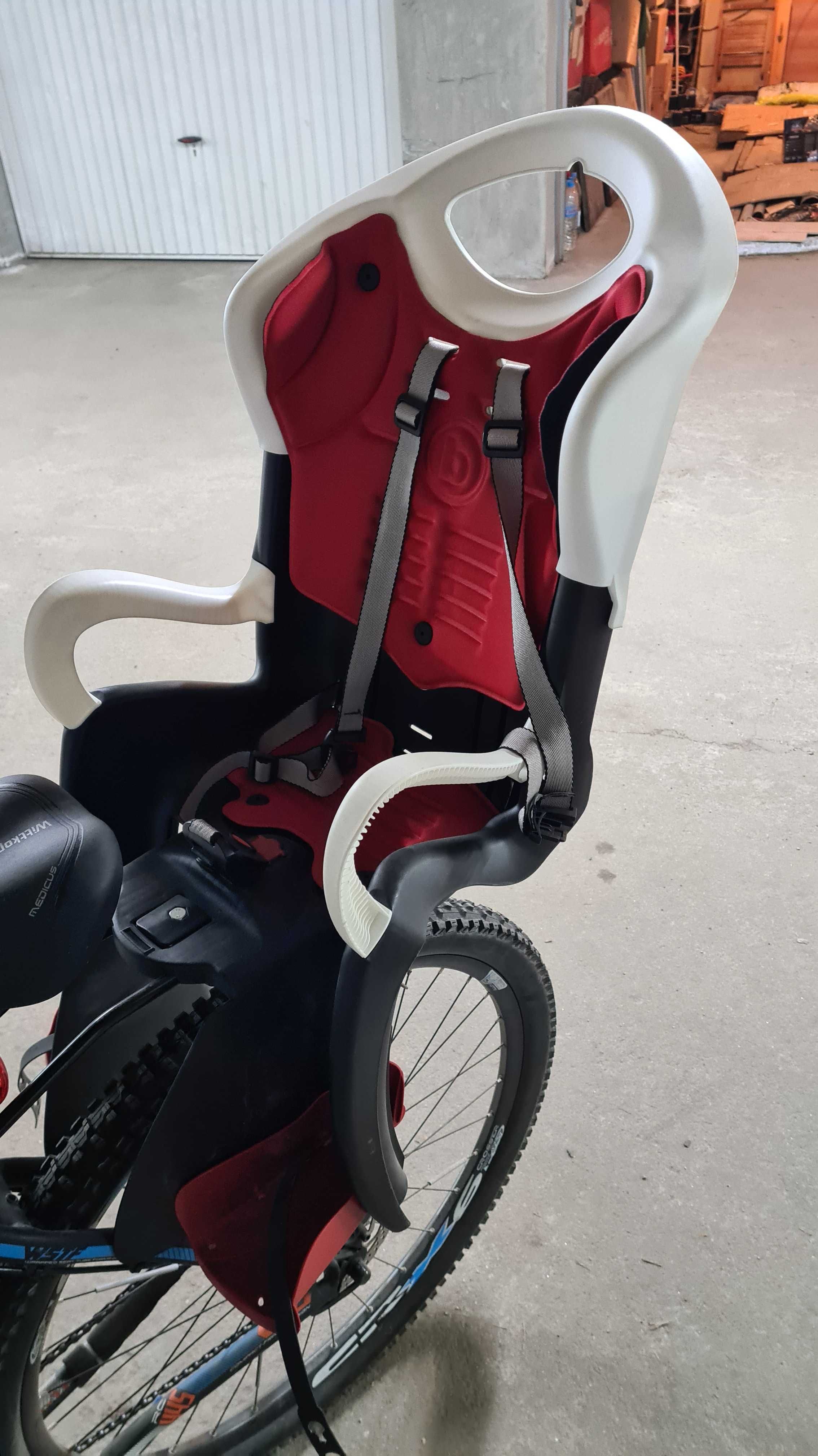 Детско столче за велосипед - BELLELI TIGER standard B-FIX бял