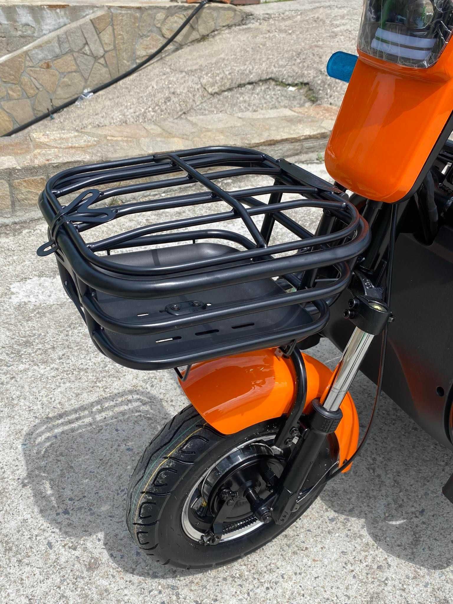 Електрическа триместна триколка MaxMotors X1 1500W Orange