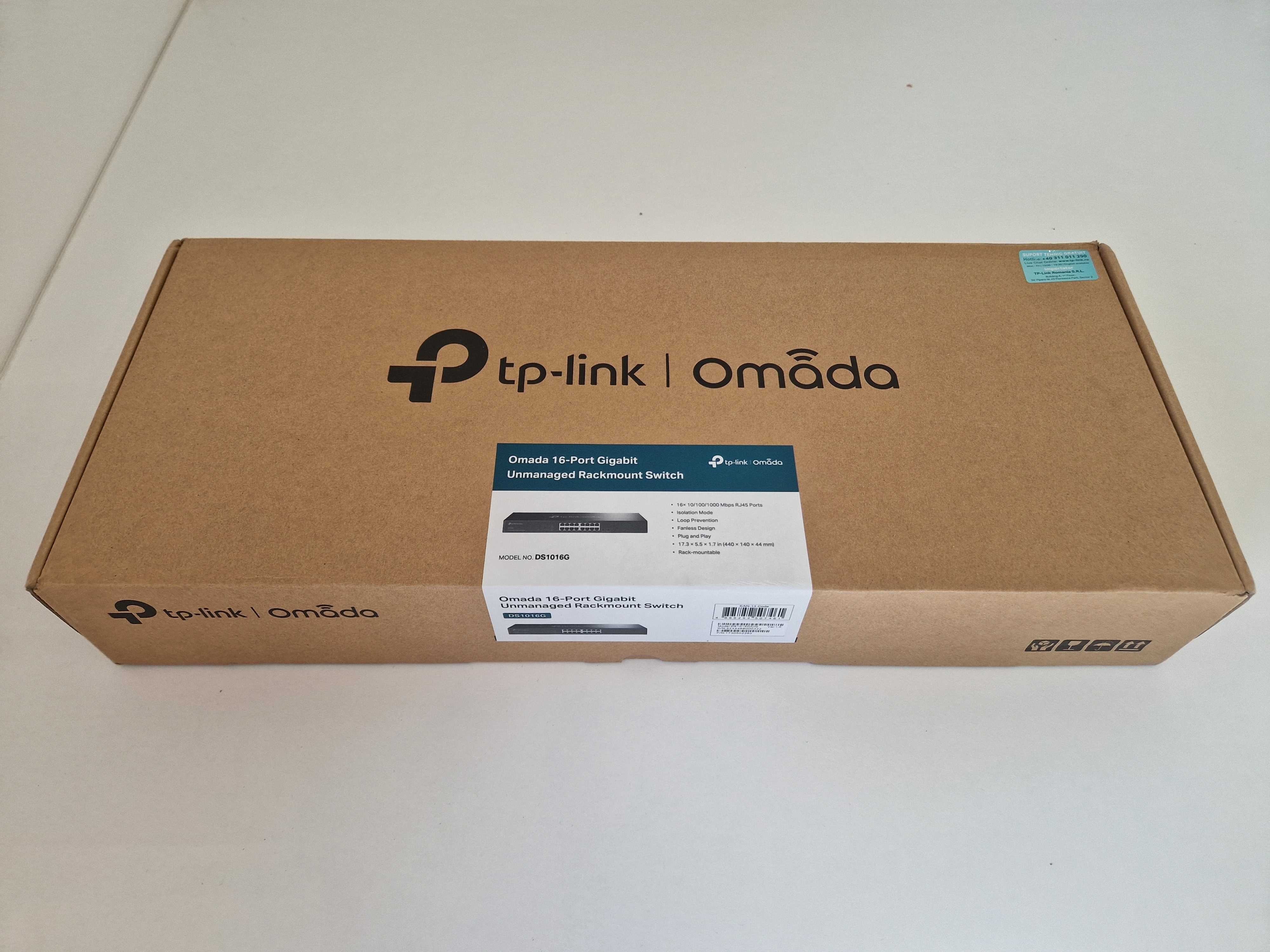 Суич TP-Link Omada DS1016G, 16 порта, Gigabit