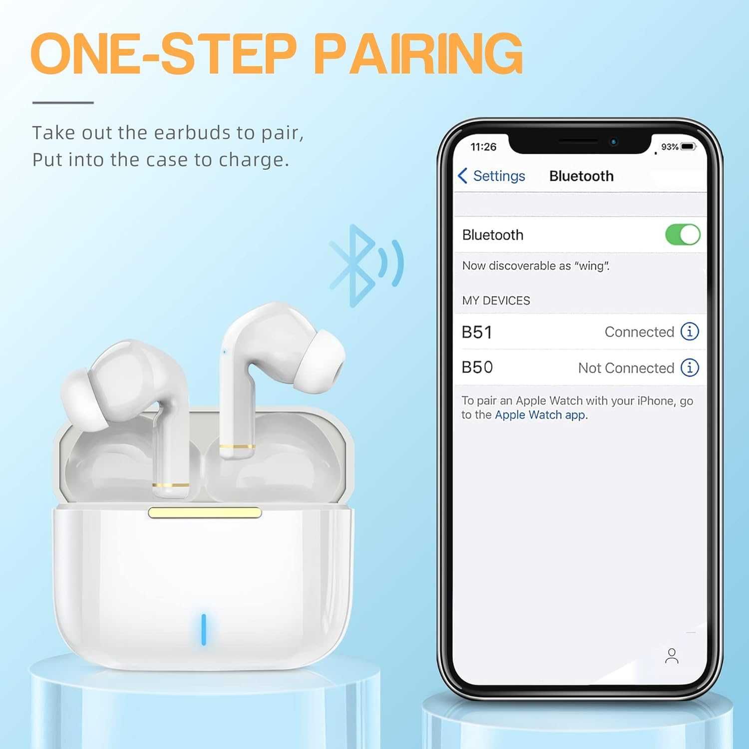 FIYAPOO Безжични Bluetooth 5.3  слушалки с шумопотискане
