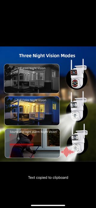 Camera supraveghere wifi / wirelless 4k Lentile duble 8mp