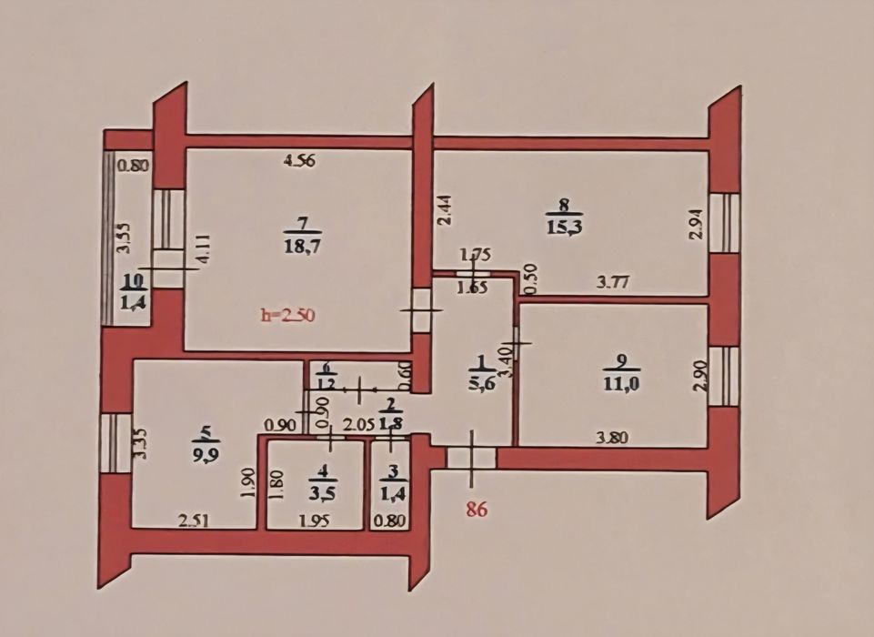 Зх комнатная квартира