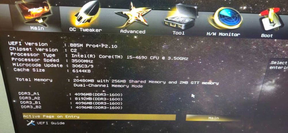 Дънна платка+процесор и Ram=Asrock B85M Pro4 + i5 4690 + 20 GB Ram