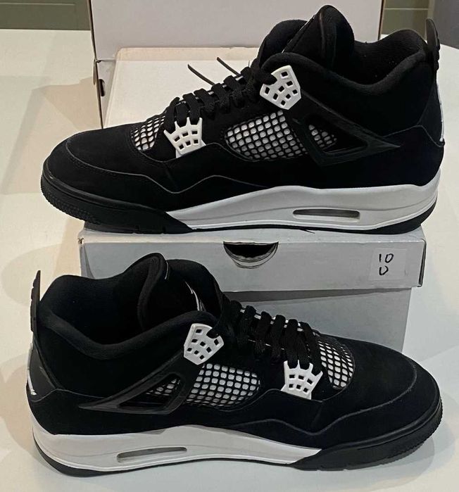 Adidasi Nike Air Jordan 4 White Thunder - verificare colet - full box