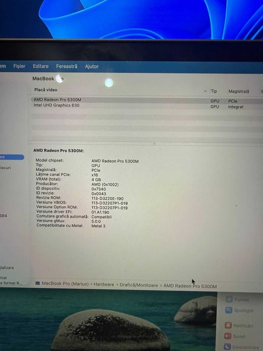 MacBook Pro 16 Touchbar 2019 i7 16GB RAM 512GB SSD Radeon PRO 4GB