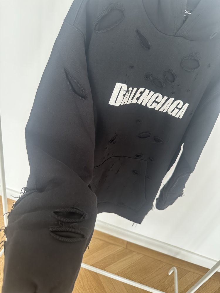 Balenciaga hoodie ripped