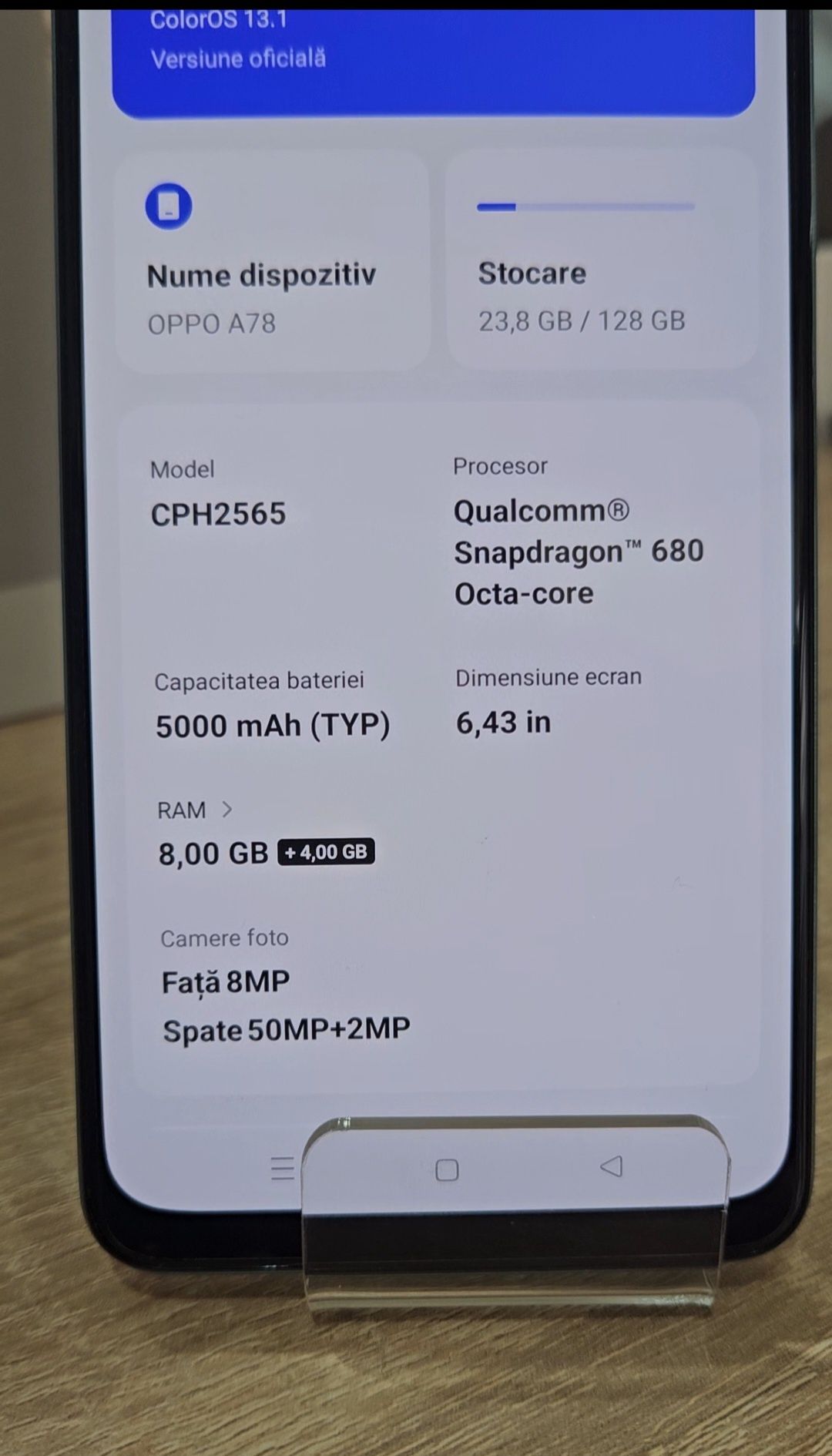 Oppo A78 - 128GB  - 8GB RAM  - dual sim  - android  !