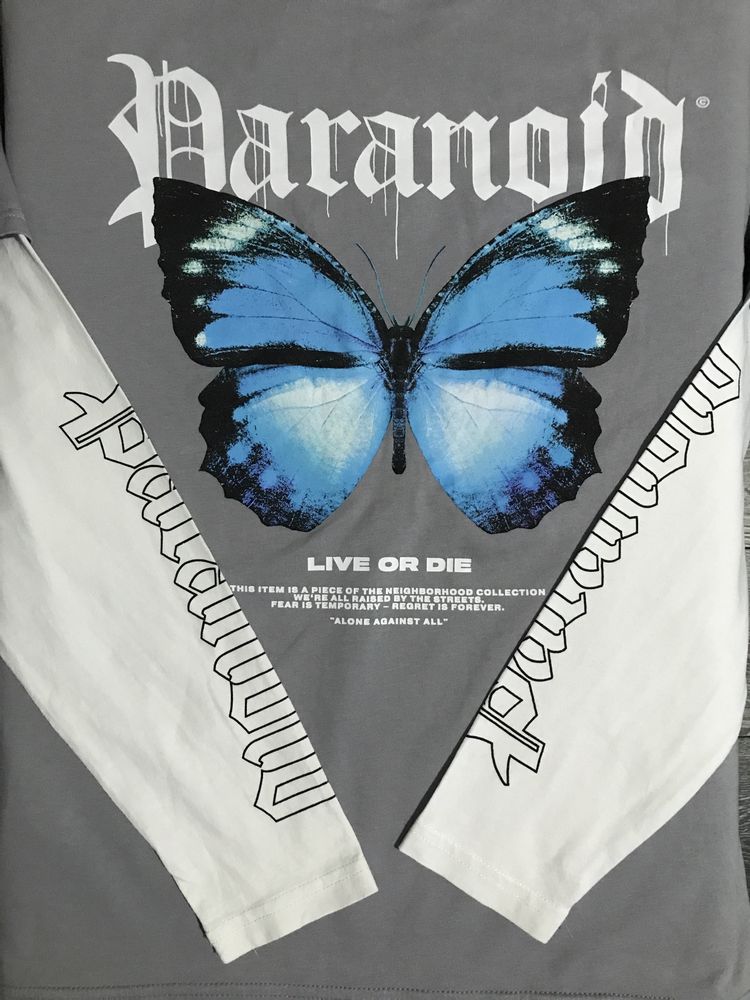 Nee Yorker Hoodie/Hanorac Butterfly Unisex Imprimeu Fluture Albastru