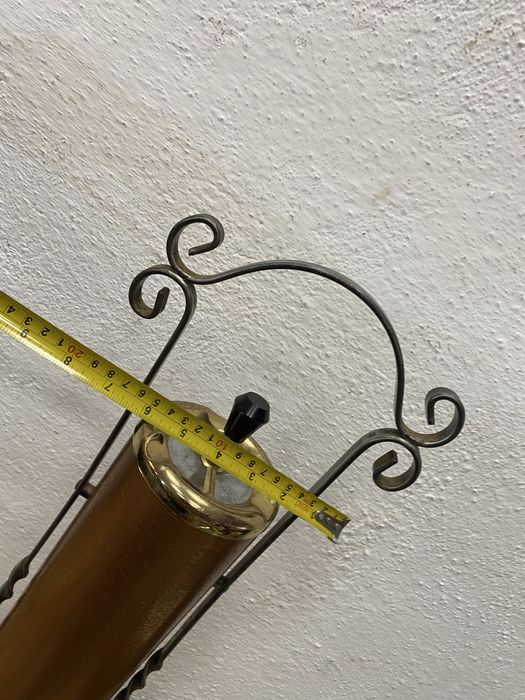 Настолен пепелник от мед  с дръжка от ковано желязо