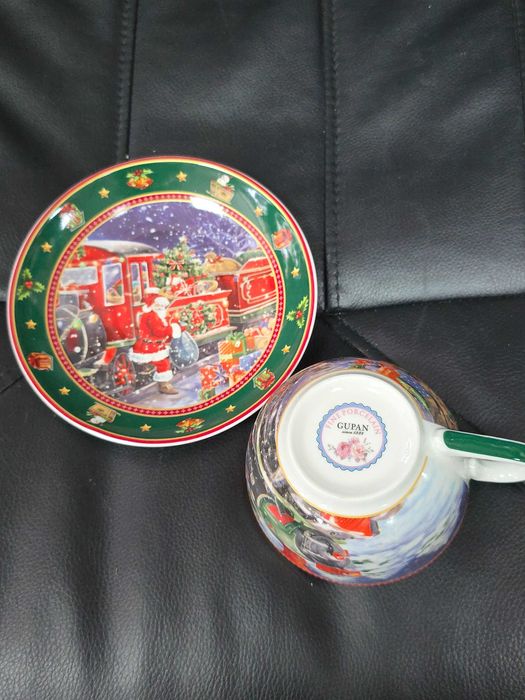 Сервиз за торта с новогодишни мотиви