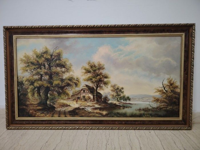 Tablou Pictura in ulei lucrare deosebita semnata încadrata într-o ram