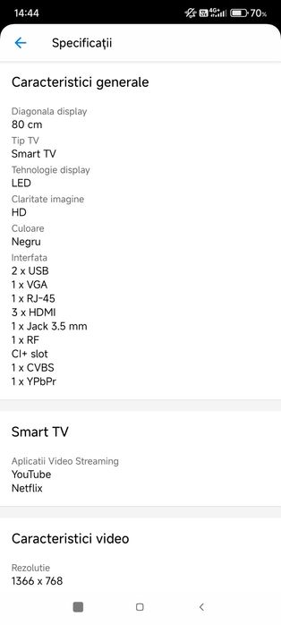 Televizor Nei, 80 cm, Smart, HD, LED