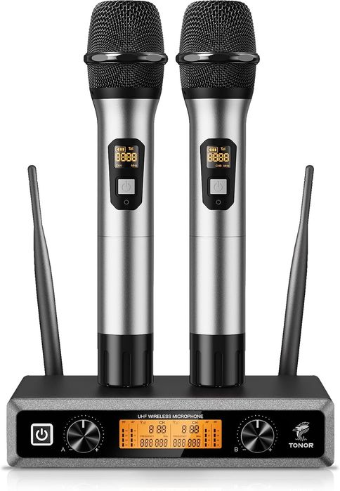 Комплект 2бр професионални безжични микрофона с приемник, TONOR TW820