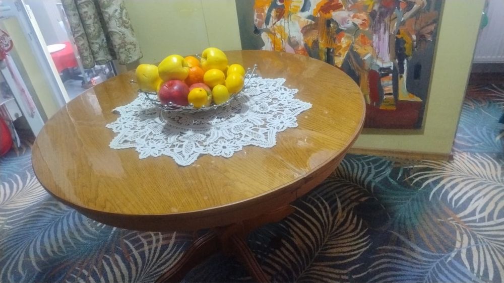 Masa din lemn de stejar extensibila 110 cm ( extinsa 150cm)