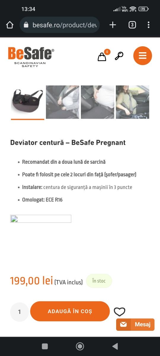 Deviator centura gravide BeSafe