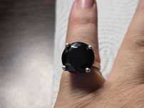 Inel vintage argint cu agata neagra