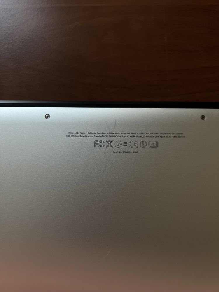 MacBookPro 2011, 15 диагональ