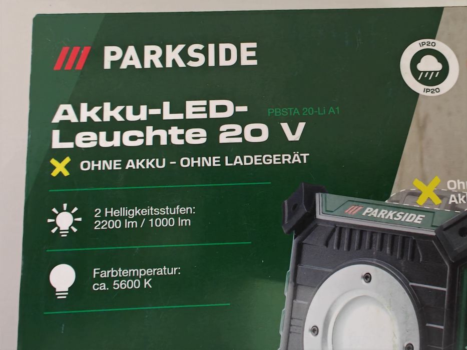 Proiector Parkside x20v PBSTA 20 LI A1