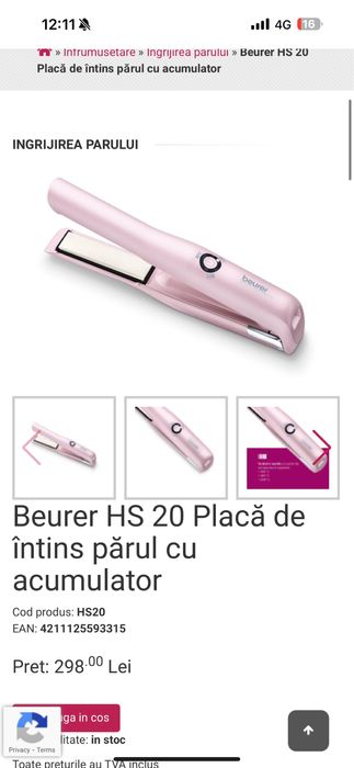 Placa de par portabila Beurer