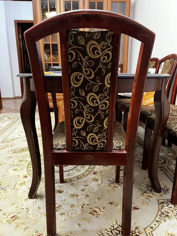 Стол со стульями 6шт.