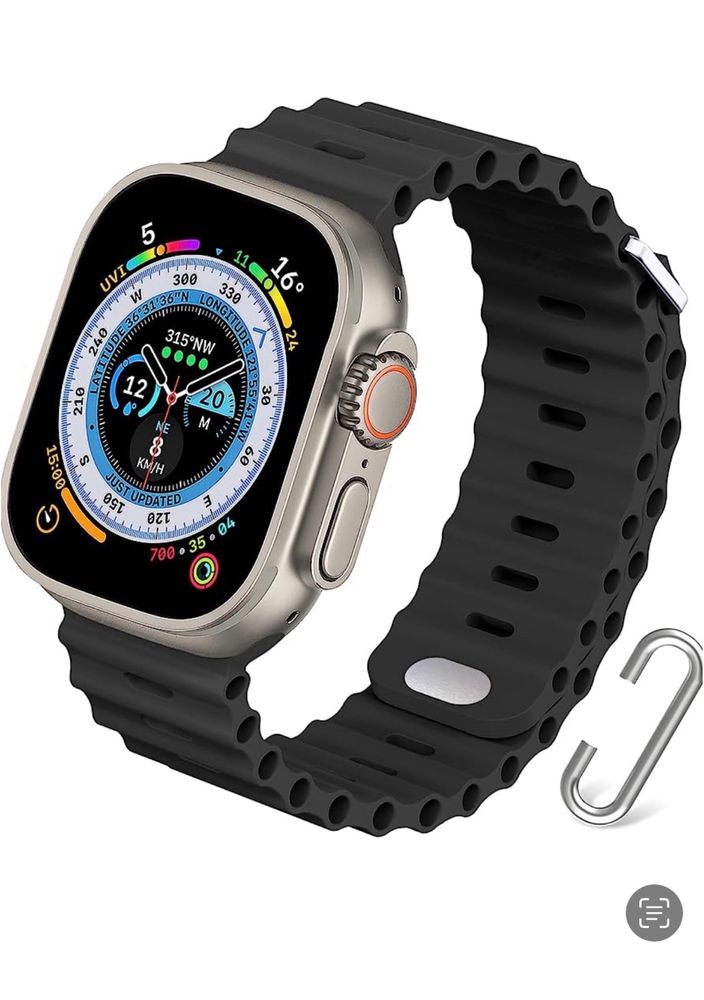 Curea Husa Folie Compatibila Ceas Apple Watch Silicon Perforatii Later