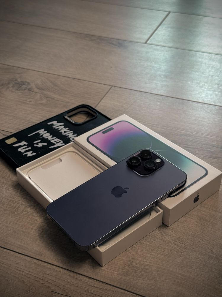 Пълен комплект* Iphone 14 pro max* 98% BH* Документи