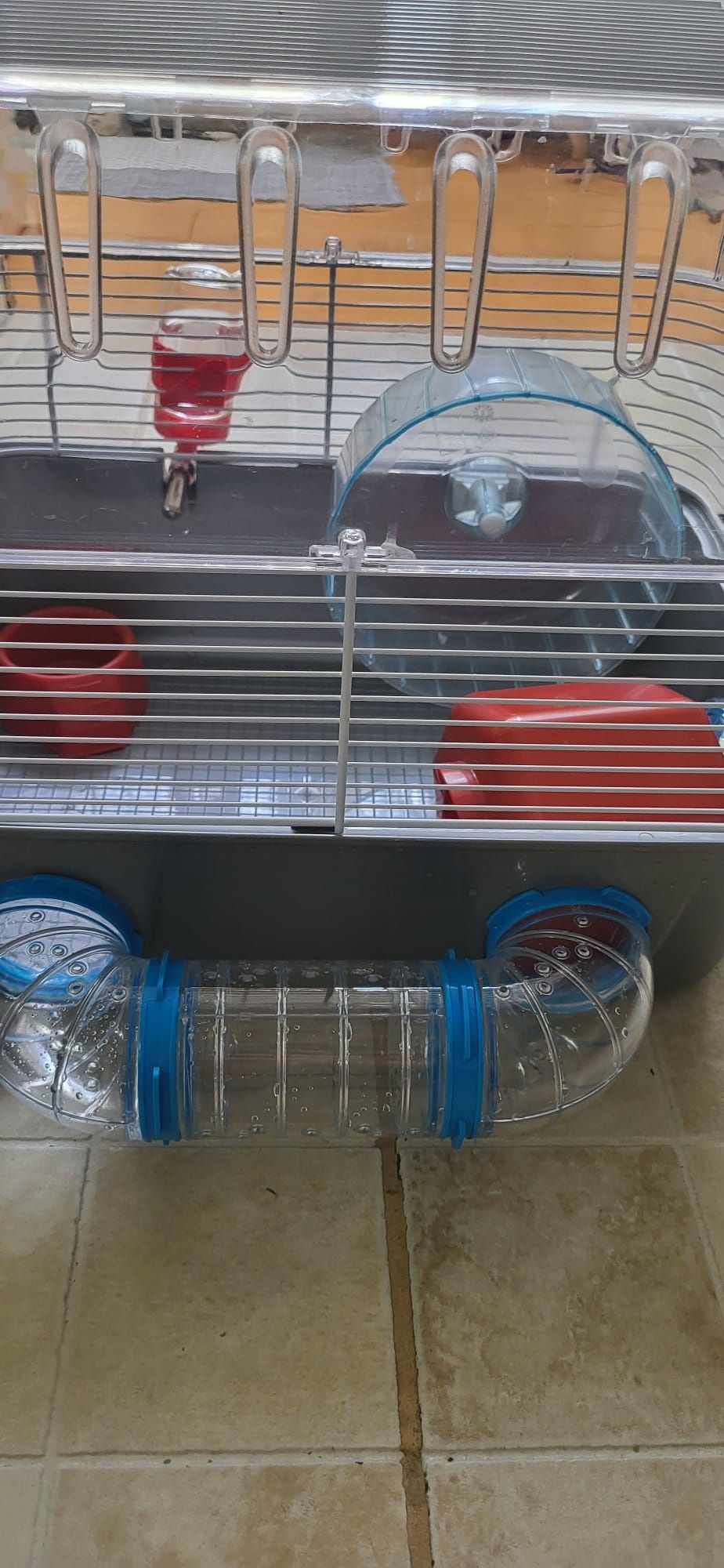 Cușcă și hamster pitic