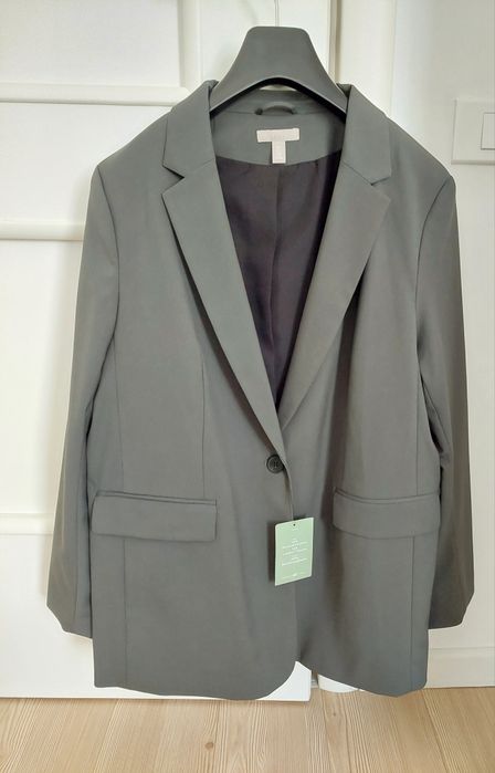 Sacou H&M cu un rând de nasturi culoare kaki masura L