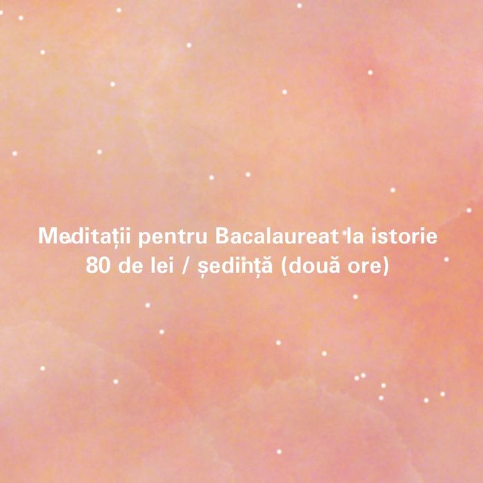 Meditații Bacalureat istorie