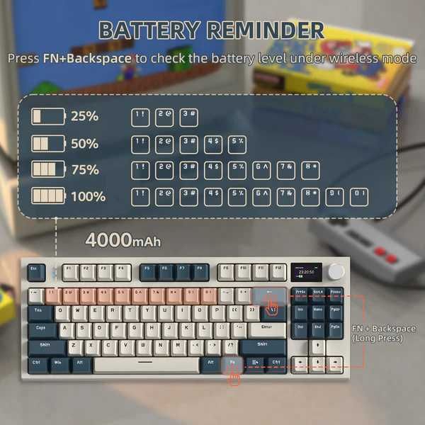Attack Shark K86 Wireless Mechanical Беспр/ механическая клавиатура ++