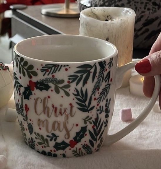 Set 2 cani Craciun portelan frumos ambalate