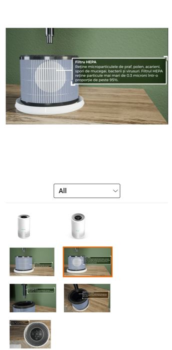Purificator de aer , 2 ani garanție , Wi-Fi, Lampa UV,-C Filtru HEPA