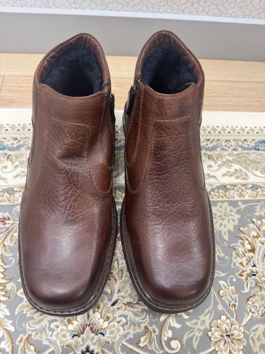 Мужские Зимние сапоги из натуральной кожи.