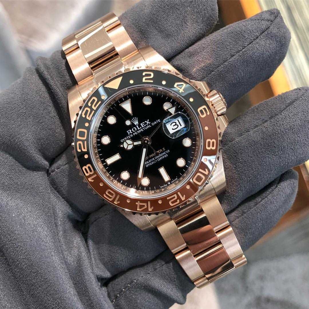 Часовници Rolex GMT_Master розово злато