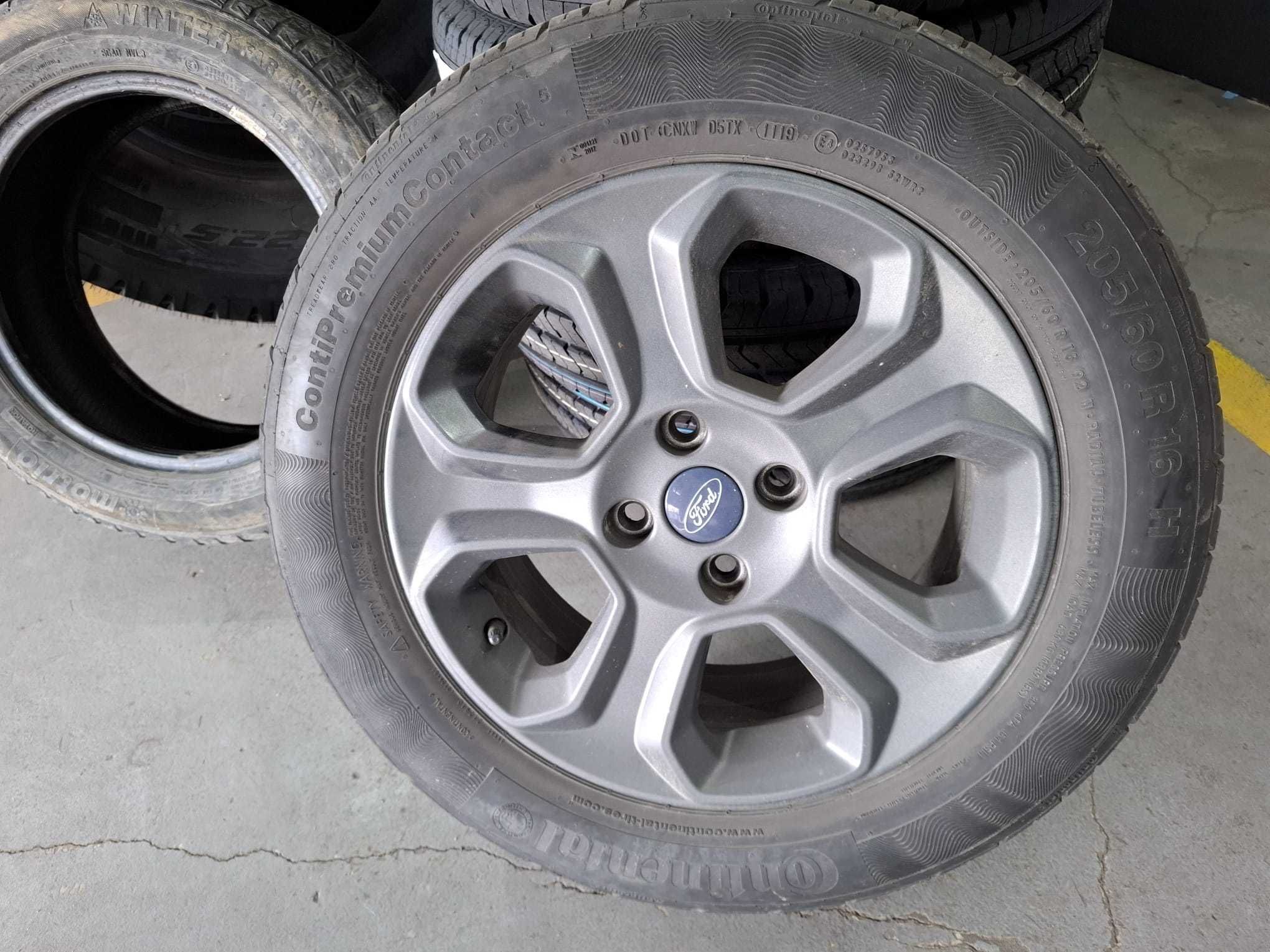 Jante aliaj FORD cu cauciucuri continental 205/60R16 senzori presiune