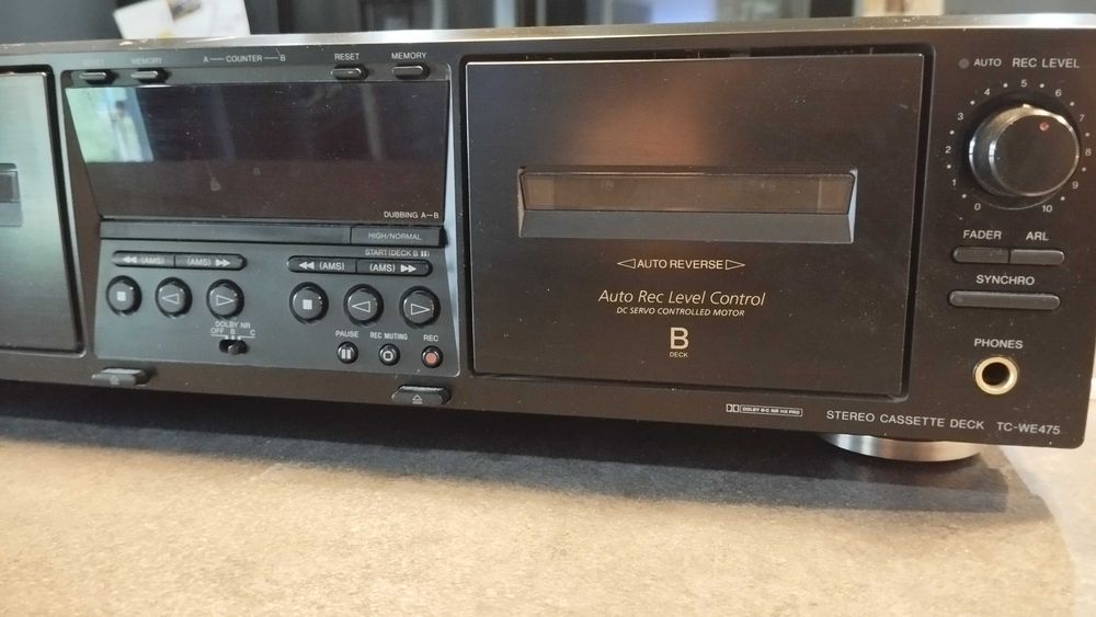 SONY TC-WE475 Двоен касетъчен касетофон Dolby High Density Heads Stack