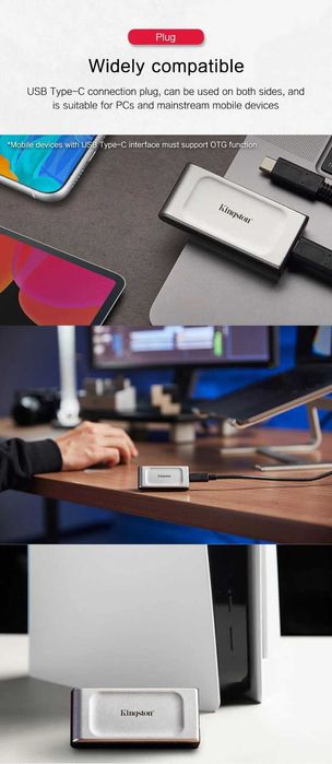 Сверхбыстрый и компактный внешний SSD Kingston 1TB. Есть доставка