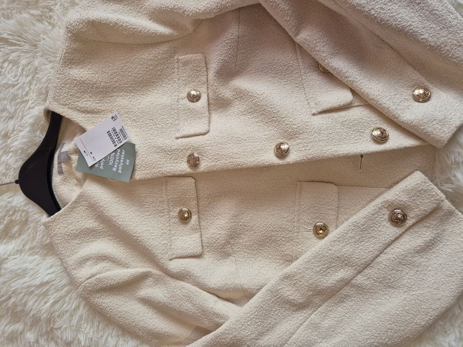 Н&М Жакет от релефна тъкана материя