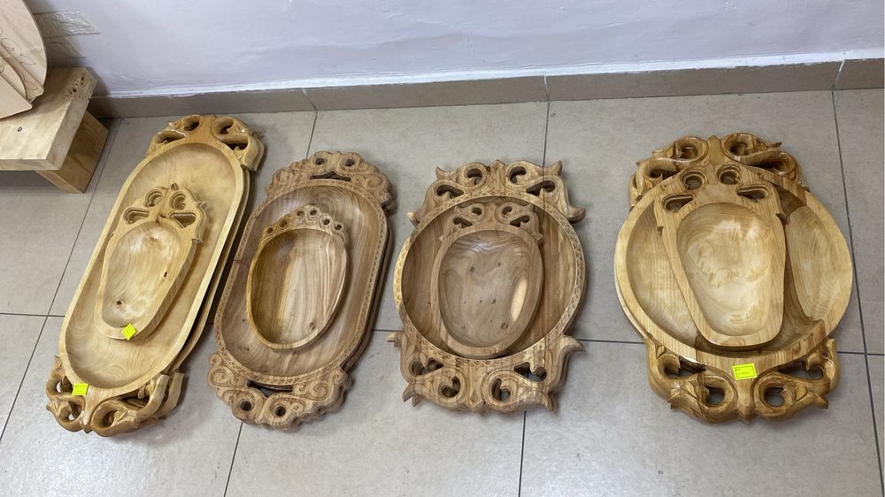 Астау для бешбармака, кымыз набор, пиалушки, посуда из дерева